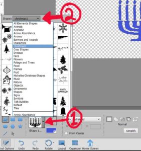 add shapes in photoshop elements